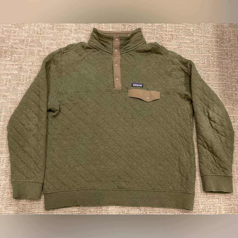 Patagonia - Men's Organic Cotton Quilt Snap-T® Pullover - Size L - Read Desc